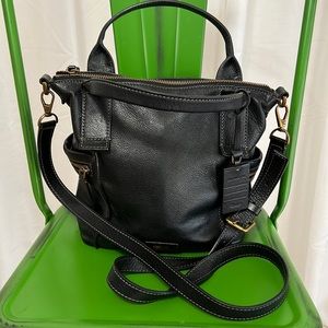 Fossil leather purse with handles & adjustable cross body strap